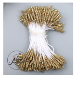 Фото Тычинки для искусственных цветов "Пушистые золотые" длина 6 см