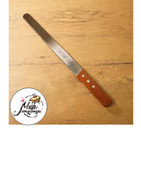 Фото Нож для бисквита 25 см (лезвие) с узкими зубчиками дерев ручка