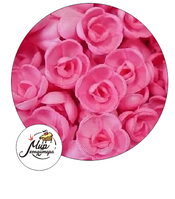 Фото Вафельные Розы малые сложные розовые,1 шт
