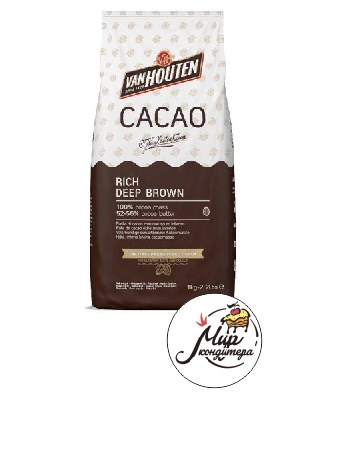 Какао тертое Van Houten 52-56%, 1 кг.
