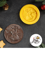 Фото Форма для шоколада и конфет «Новогодний зайчик», d=8 см