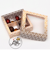 Фото Коробка для конфет 4 шт, "Узор", 12,6 х 12,6 х 3,5 см
