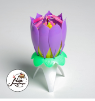 Фото Свеча для торта музыкальная "Тюльпан", фиолетовая, 12×5 см