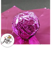 Фото Фольга оберточная для конфет Малиновая 10*10см-100 шт