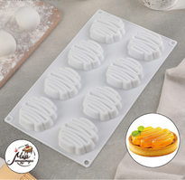 Фото Форма для муссовых десертов и выпечки 30×17 см «Куше», 8 ячеек (6×1,5 см), цвет белый