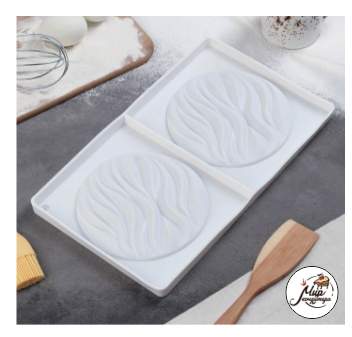 Форма для муссовых десертов и выпечки двойная «Зебрано», 30,5×18 см, цвет белый