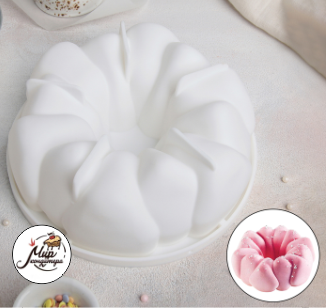 Форма для муссовых десертов и выпечки  «Гранатовый браслет», 19,5×19,5×6,9 см, цвет белый