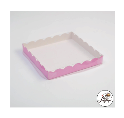 Коробочка для печенья, розовая, 20 х 20 х 3 см