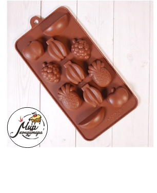 Форма силиконовая для шоколада "Мультифрукт"