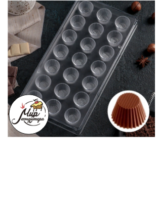 Форма для шоколада 27,5×13,5 см "Конфетти", 21 ячейка