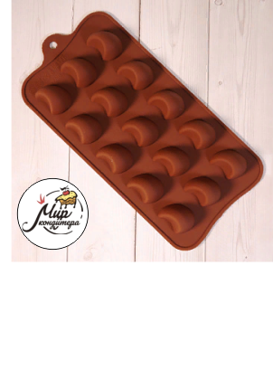 Форма силиконовая для шоколада "Полумесяц"