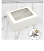 Коробка для 10 макаронс Белая с окном 13,5х11х5,5 см