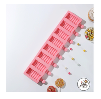 Фото Форма кондитерская для леденцов и мороженого «Моника», 39×11,5 см, 8 ячеек (6,6×3,4 см), цвет МИКС