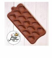 Фото Форма силиконовая для шоколада "Ракушки" 20*10 см, 15 ячеек