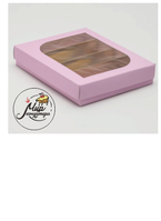 Фото Кондитерская упаковка под 4 эклера, розовая, 25 х 20 х 4,5 см