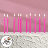 Набор свечей для торта " С Днём Рождения", металлик розовый, 10 штук