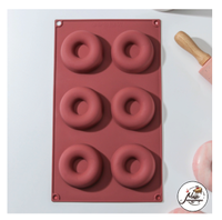 Фото Форма для выпечки Доляна «Сладости.Пончики», 29×17 см, 6 ячеек, цвет МИКС