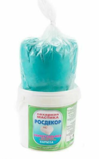 Мастика сахарная "Росдекор" (бирюзовая) ,1 кг.