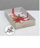 Фото Коробка для кондитерских изделий «Новогодний бант», 17 × 12 × 3 см