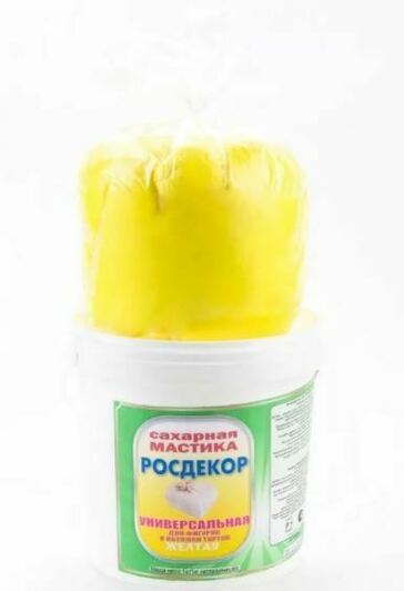 Мастика сахарная "Росдекор" (желтая)1 кг