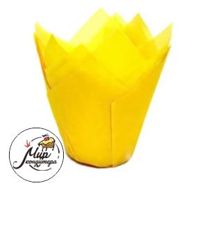 Форма бумажная "Тюльпан" 5*8 см Желтый