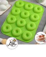 Фото Форма для выпечки Доляна «Пончики», 33×25 см, 12 ячеек, цвет МИКС