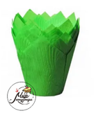 Фото Форма бумажная "Тюльпан", зеленый, 5 х 8 см