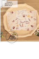 Фото Бумага упаковочная для бенто-торта "Пекарня" 18*18 см, 1 шт