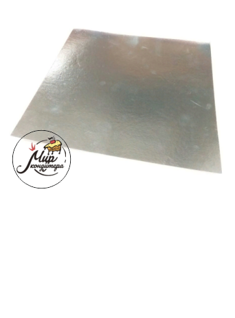 Подложка D 390*390 серебро/одн ламинированная 1,25 мм