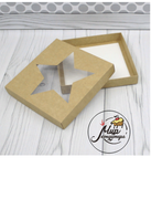 Фото Коробка для пряников, печенья 20*20*3 см с окном Звезда