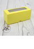 Коробка  5 макарон с окошками Премиум класс Лимонный  верх белый низ НКУ-26-Л-со