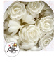 Вафельные розы малые, сложные, белые, 1 шт