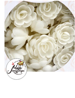 Фото Вафельные розы малые, сложные, белые, 1 шт