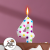 Свеча в торт на день рождения, цифра "4"