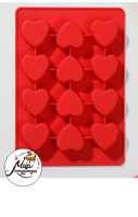 Фото Форма для льда и кондитерских украшений Доляна «Сердце с узором», 21×14,5×2 см, 12 ячеек, МИКС