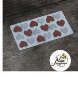 Фото Силиконовый мат для отливки шоколада "Мини сердечки", 1 шт