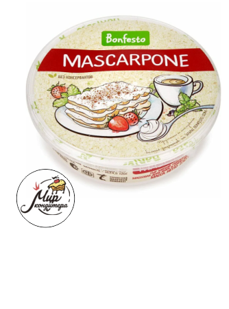 Сыр сливочный Маскарпоне Bonfesto, жирность 78 %, 250 гр.