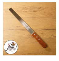 Фото Нож для бисквита 30 см, без зубчиков деревянная ручка