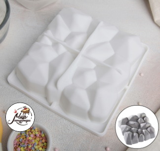 Форма для муссовых десертов и выпечки  «Диамант», 18×18 см, цвет белый