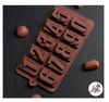 Форма для льда и шоколада Доляна «Цифры», 20×11 см, 10 ячеек (4×2,5 см), цвет шоколадный