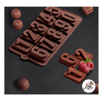 Фото Форма для льда и шоколада Доляна «Цифры», 20×11 см, 10 ячеек (4×2,5 см), цвет шоколадный