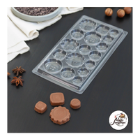 Фото Форма для шоколада «Пуговки», 22×11 см, 17 ячеек, цвет прозрачный