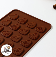 Фото Форма для льда и шоколада «Сердечки», 24 ячейки, цвет шоколадный