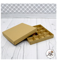 Фото Коробка для 16 конфет с Крафт