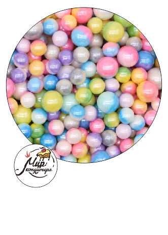 Посыпка Mr.Flavor Микс шарики перламутровые цветные 7мм, 50 гр