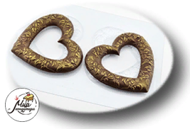 Фото Форма для шоколада " Сердечные кольца" пластик