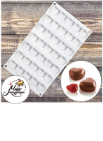 Фото Форма для муссовых десертов и выпечки Доляна «Сердца», 29,7×17,3 см, 35 ячеек (2,5×2,3 см), цвет белый
