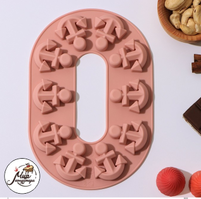 Фото Форма для льда и шоколада «Якорь», 10 ячеек, 20,5×13,5×1 см, цвет МИКС