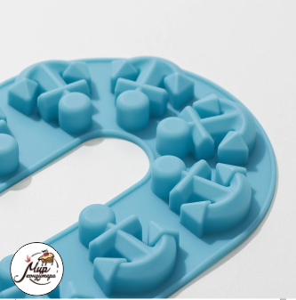 Форма для льда и шоколада «Якорь», 10 ячеек, 20,5×13,5×1 см, цвет МИКС