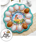 Фото Пасхальная подставка на 12 яиц и кулич «Ангел с цыплятами»